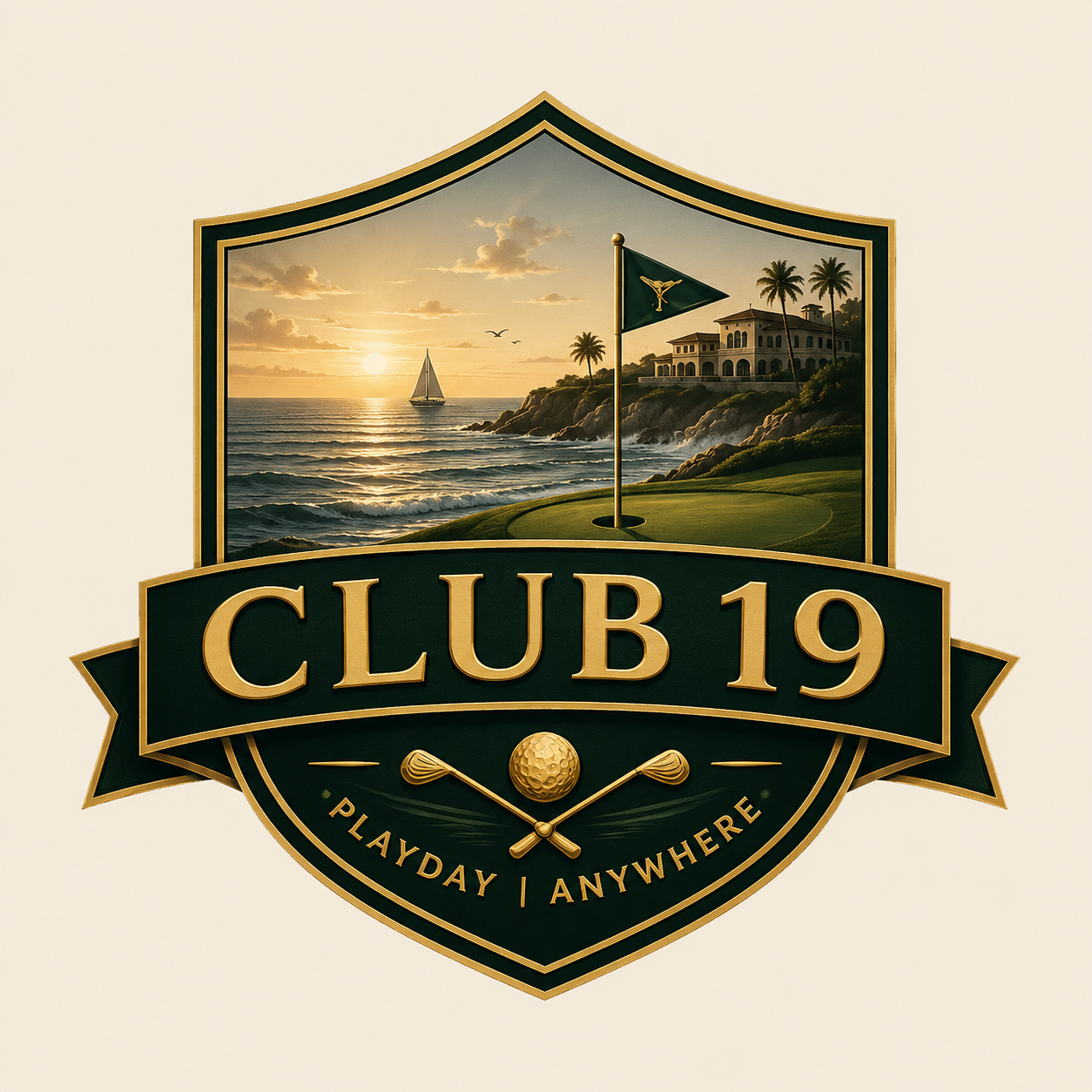 Club T-Shirt Golf hat -PLAYDAY-Low-profile baseball cap