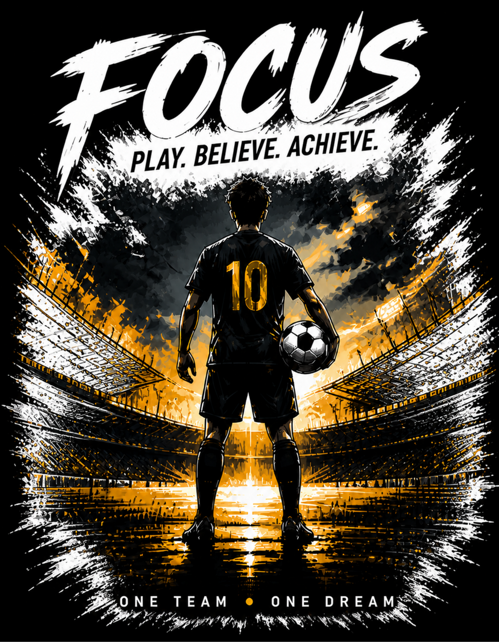 Special Edition Soccer 2026 -FOCUS- Unisex t-shirt w/Commemorative Badge on sleeve