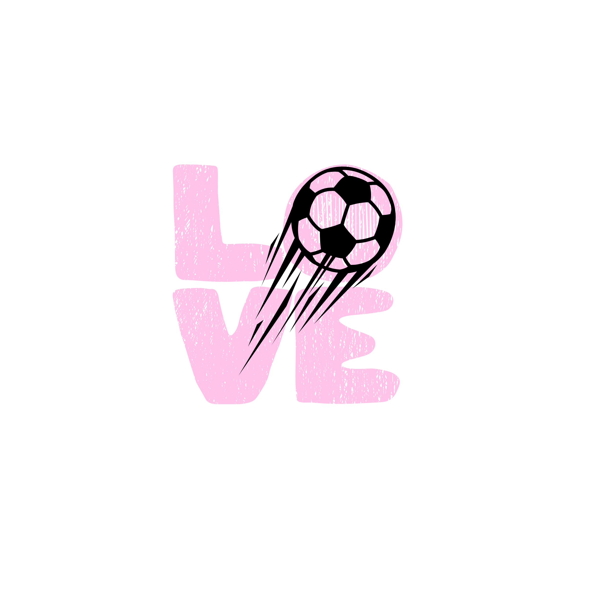Club T-Shirt Ladies -LOVE SOCCER- BACK Design Unisex Long Sleeve Tee